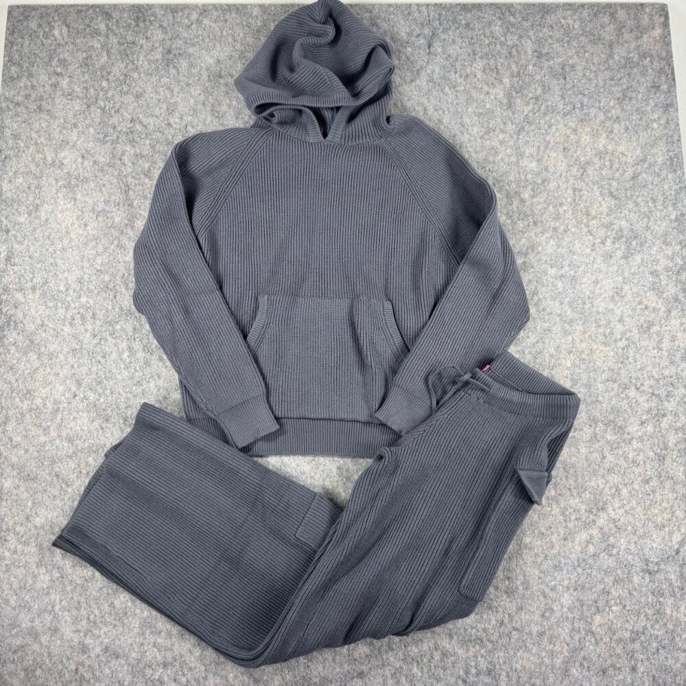 Edikted Wynter Hoodie And Pants Set Size XS Gray Knit